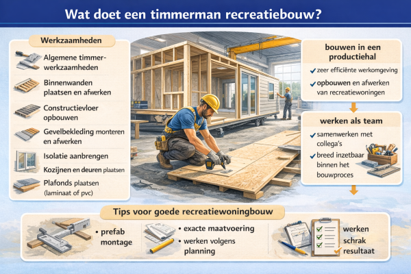 Alles over het beroep timmerman recreatiebouw Wat doet een timmerman recreatiebouw